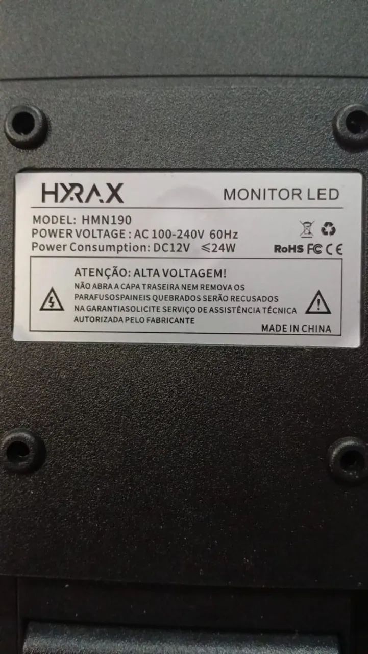Monitor Hyrax HMN190, um modelo LED com tela de 19