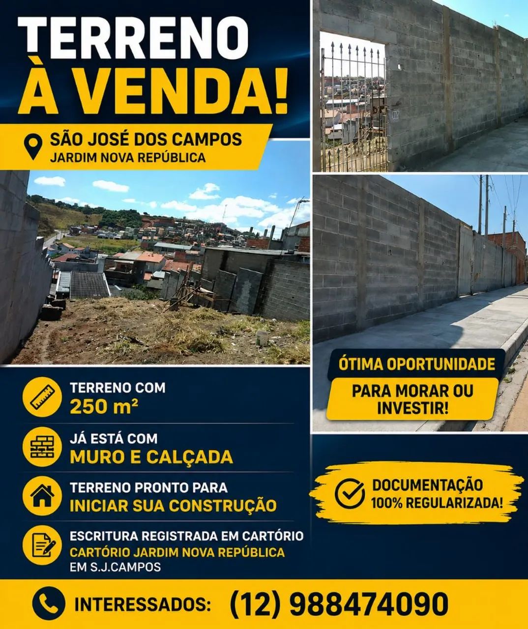 Terreno 250 Mts