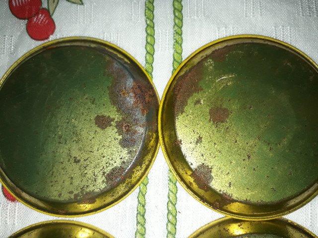 Conjunto de porta-copos antigo metálico - Foto 5