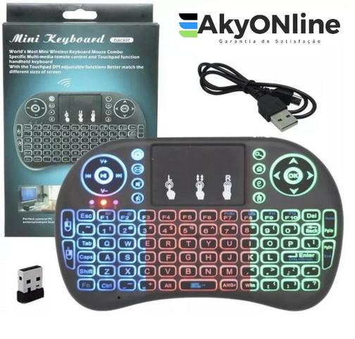 Mini Teclado Led Wireless Touch