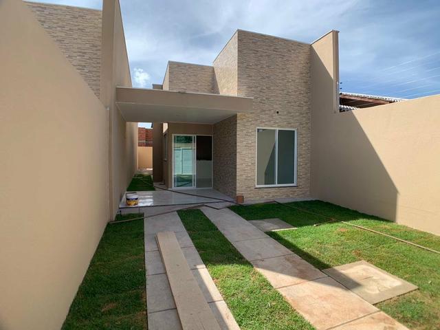 Belíssima casa plana nova de 03 quartos - Foto 5