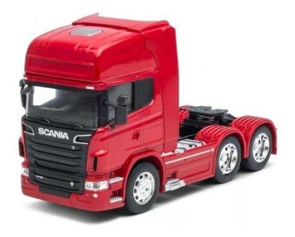 Miniatura Carrinho Caminhão Welly Scania V8 R730