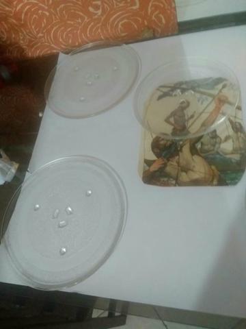 Os 5 pratos de microondas de tamanhos: 32 cm, 29 cm, 29 cm, 27 cm, 25 cm - Foto 2