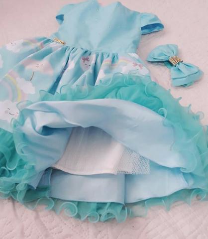 Vestido festa infantil Chuva de Bênçãos Amor - Foto 3