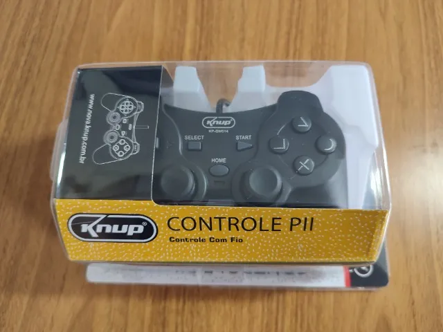 Controle de Jogos Joystick com Fio para Ps2 e Ps1 Knup - KP-GM015