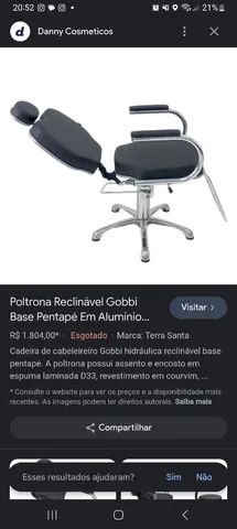 Cadeira Poltrona Barbeiro Reclinável Base Estrela Promoção