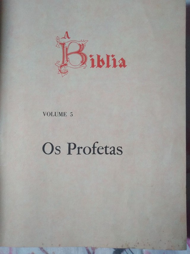 Bíblia Sagrada Volume 5 - Profetas - Antiguidades - Planalto, São ...