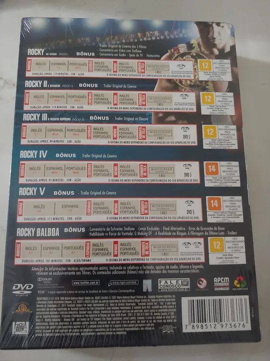 Box Dvd Rocky 1 ao 6  LACRADO - Foto 2