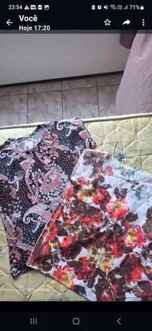 Blusas Tam G/GG Tecidos variados  - Foto 5