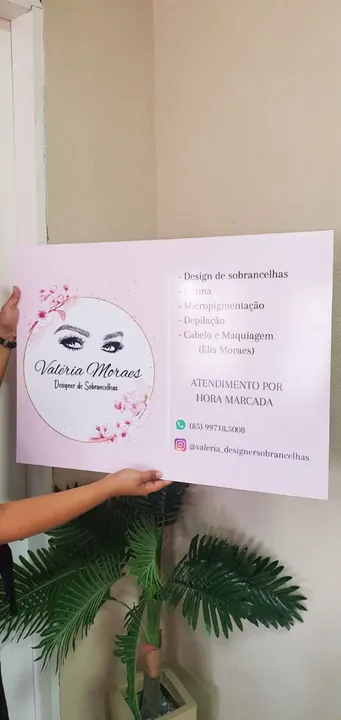 Placa em pvc para fachada de loja com sua logomarca personalizada