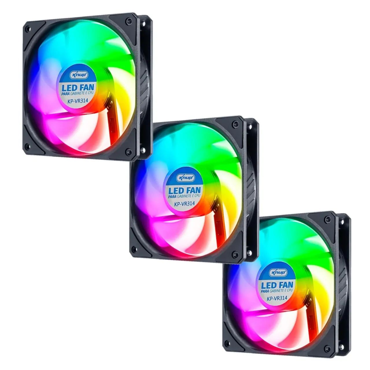 Fans LED Knup - RGB - Gabinete e CPU - KP-VR314 CADA