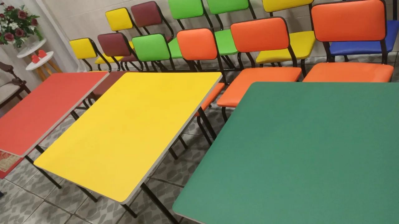 Conjuntos infantis coloridos sextavado  - Foto 6