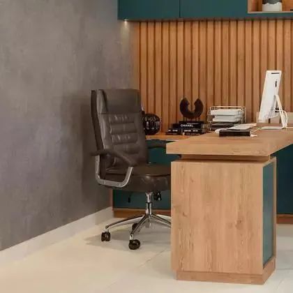 Cadeira de Escritório Giratória com Rodinhas