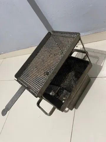 Mini churrasqueira de aço inox  - Foto 3