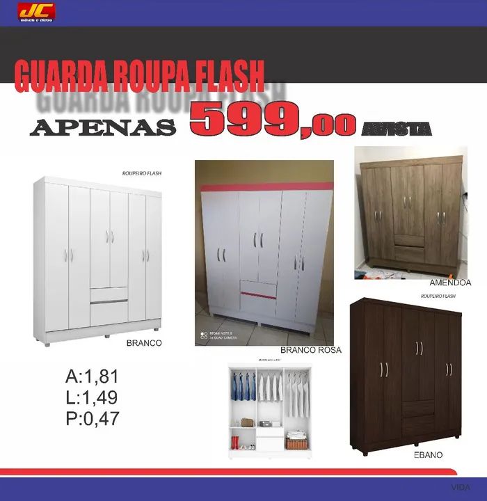 Guarda Roupa Flash oferta imperdível 