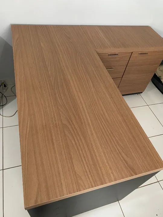 Mesa para escritório em L 100% MDF - Foto 5