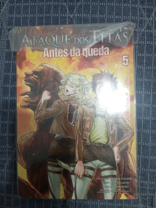 Mangá attack on Titan antes da queda volume 5 Shingeki no kyojin Panini comics  - Foto 2