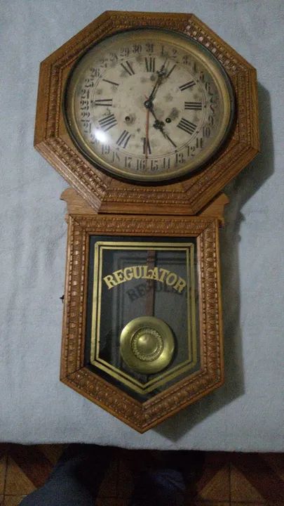 Antigo relógio americano Regulator - Foto 2