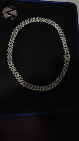 Corrente cravejada Ice Miami prata 925