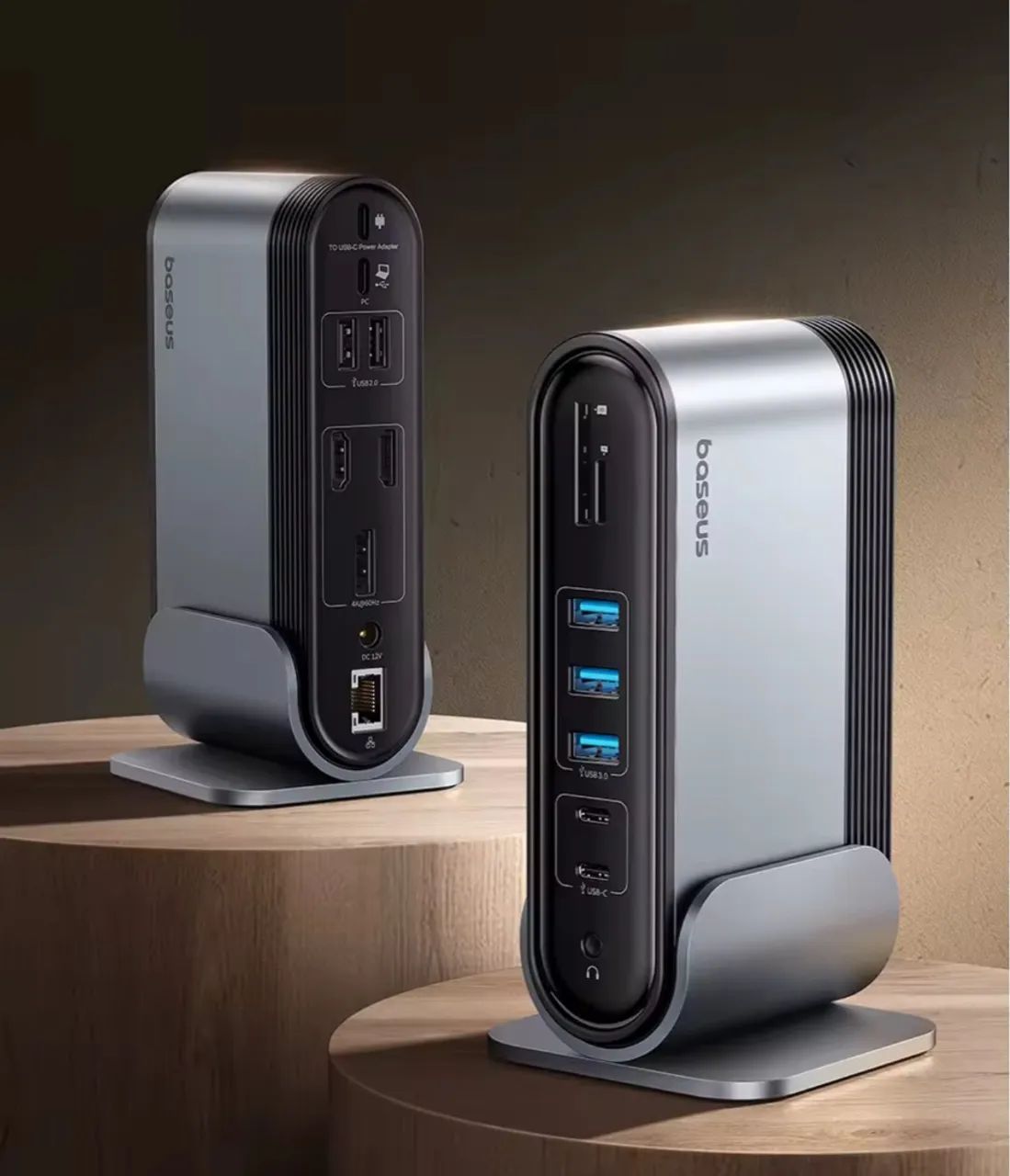 Doc station - Baseus -Hub USB-C para Laptop com 4 Portas USB, HDMI e Leitor de Cartões