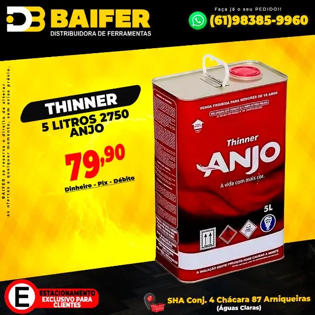 Thinner 5 Litros 2750 Anjo