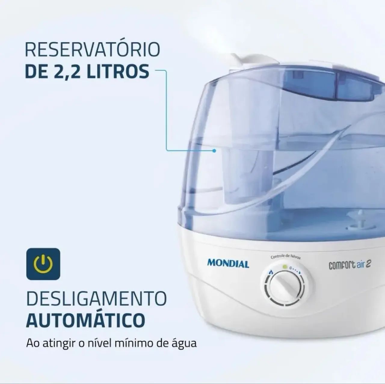 Umidificador De Ar Ultrassônico Comfort Air 2 Mondial Bivolt 110V/220V - Foto 2
