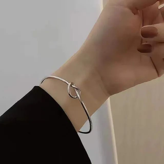 Bracelete Nó Coração Prateado - Foto 3