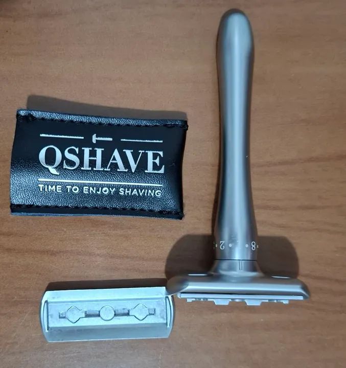 Barbeador de segurança clássico QShave - magnético e ajustável 