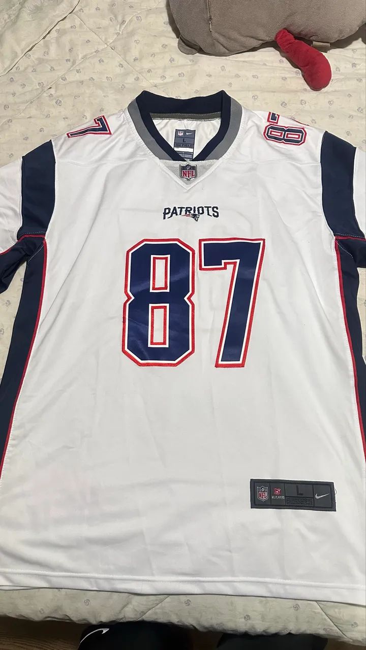 new england patriots oficial reebok camisa de jogo futebol americano nfl jersei  - Foto 2