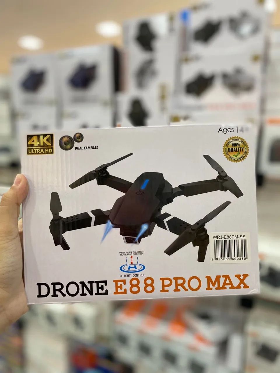Drone E88 Pro Max Com Câmera Dupla 4k 2 Bateria E Acessórios - Foto 5