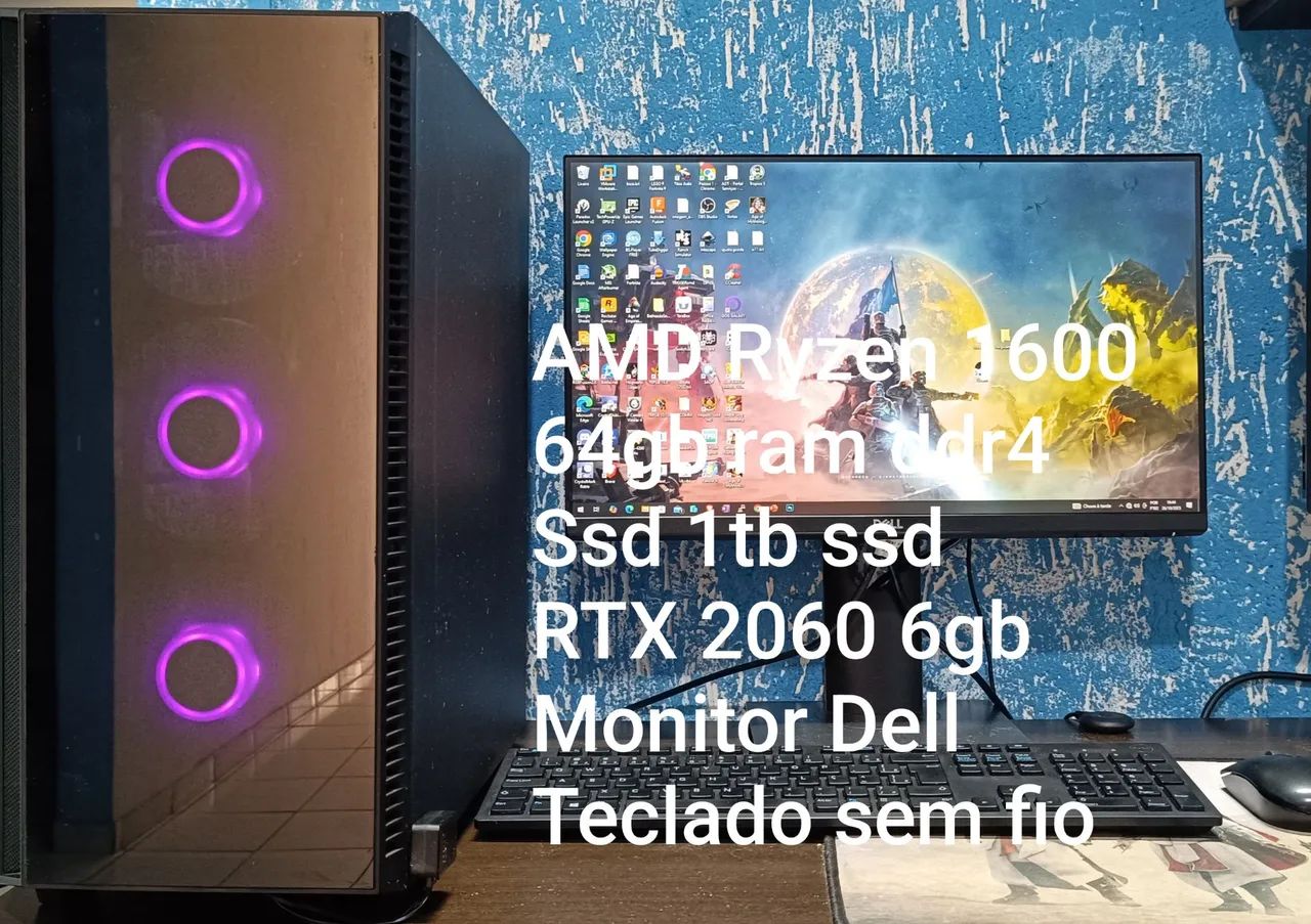 Pc gamer completo AMD ryzen rtx geforce ssd - Foto 2