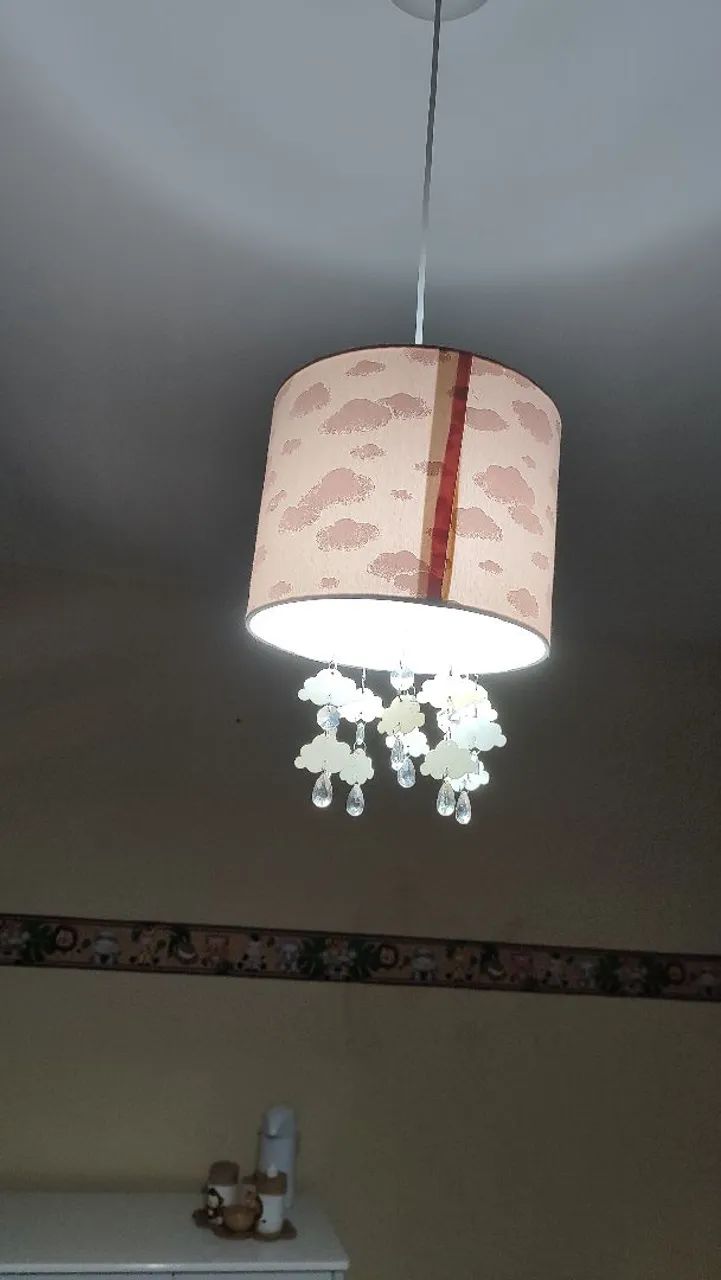 Lustre Nuvem Infantil com Cristais - Foto 2