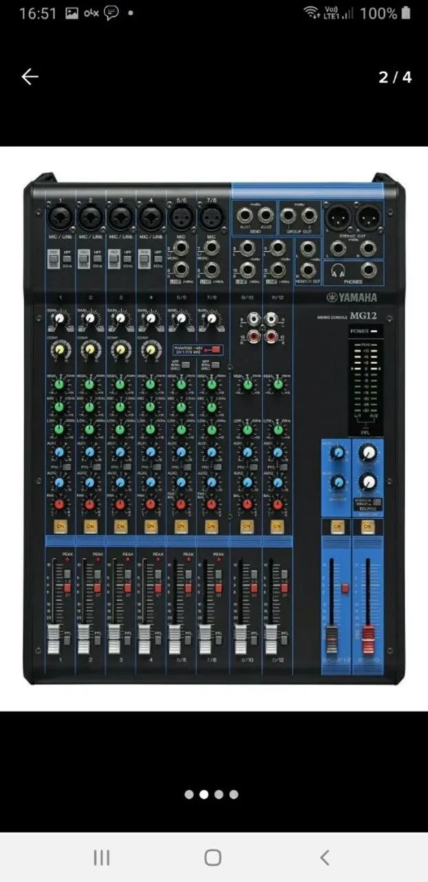 MESA DE SOM YAMAHA MG - 12 (Nova na caixa ) - Equipamentos e