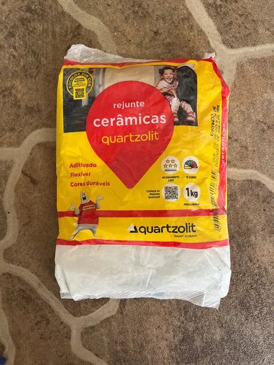 Rejunte para Cerâmica Quartzolit 1kg Branco