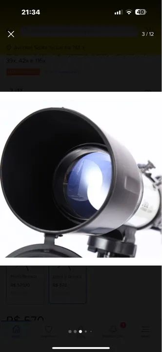 Telescópio Astronômica l  JIEHE  350x60 para observadores do céu  - Foto 4