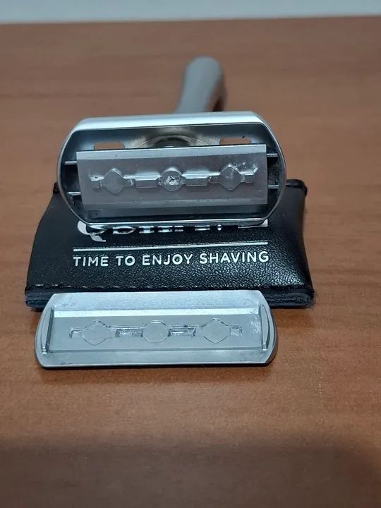 Barbeador de segurança clássico QShave - magnético e ajustável  - Foto 3