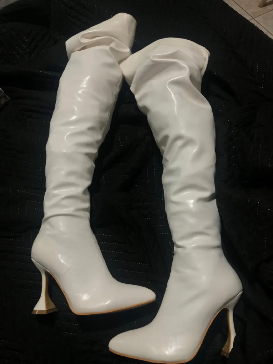 Bota Over The Knee Branca