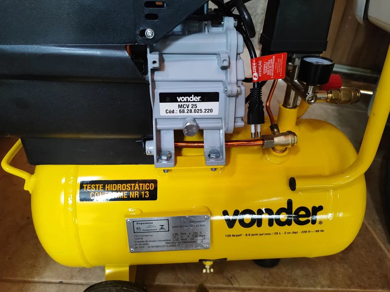 Compressor 25 Litros vonder  - Foto 4
