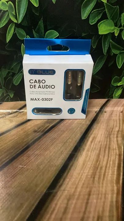 Cabo de Áudio P3 Fêmea para2 P2 Macho para Celular.