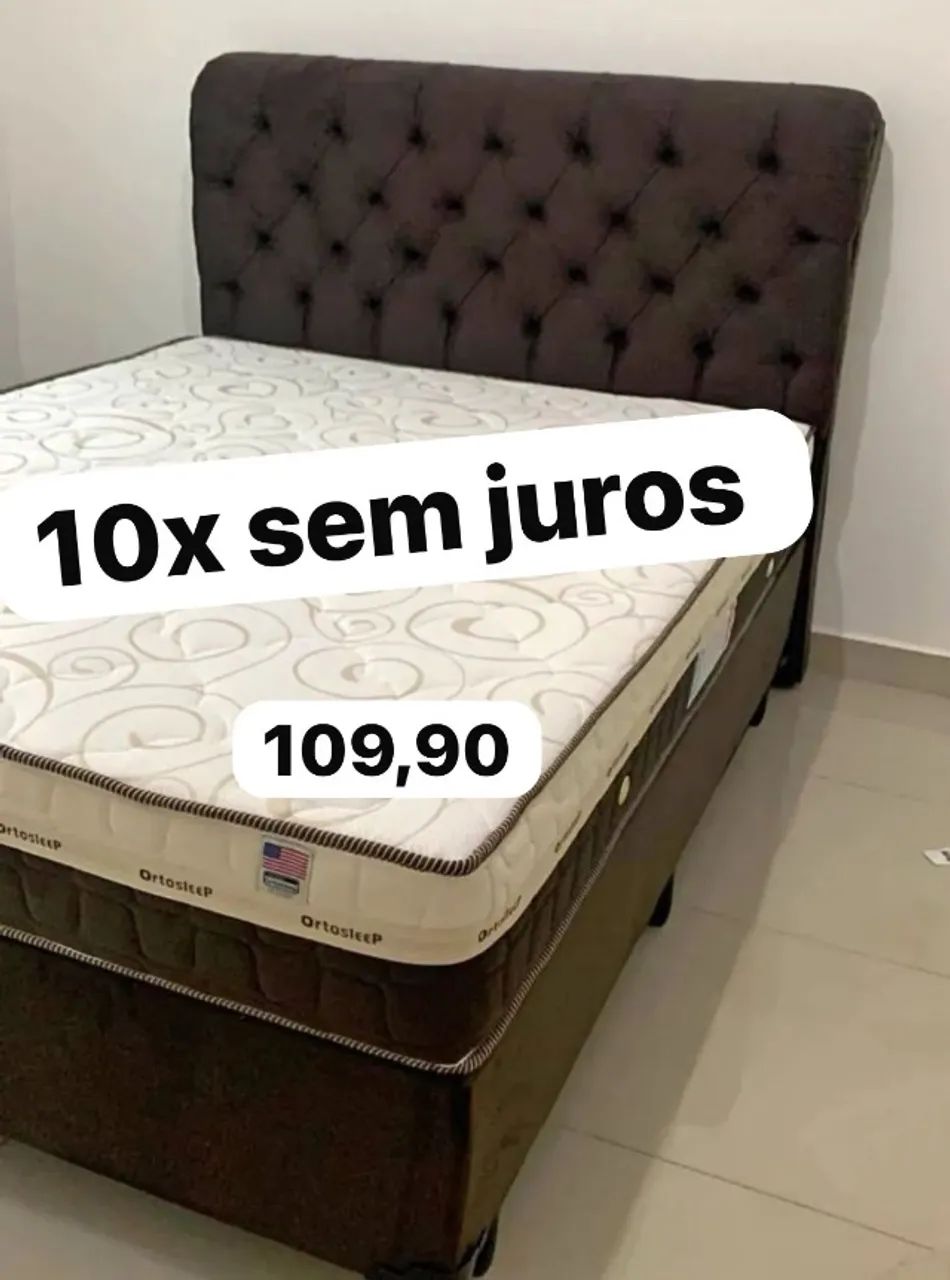 Cama box colchão e base novo