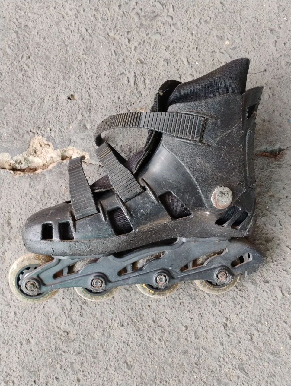 Patins Inline Infantil Preto Usado - Foto 2
