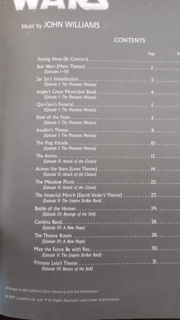 Livro de partituras trombone Star Wars: A Musical Journey - Episodes I-VI - Foto 2