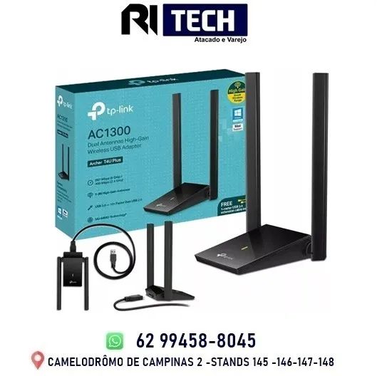 Adaptador Wi-Fi Usb Dual Band TP-Link Archer T4U Plus Ac1300