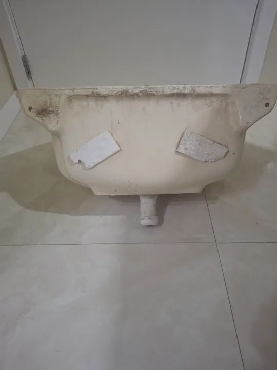 Tanque lavanderia mármore sintético branco, - Foto 6