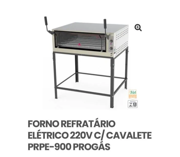Forno refratário elétrico com cavalete