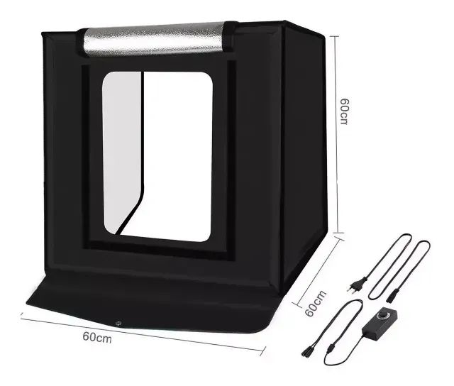 Estúdio Tenda Caixa Fotográfico P60 Led 6 Fundos Puluz 60cm