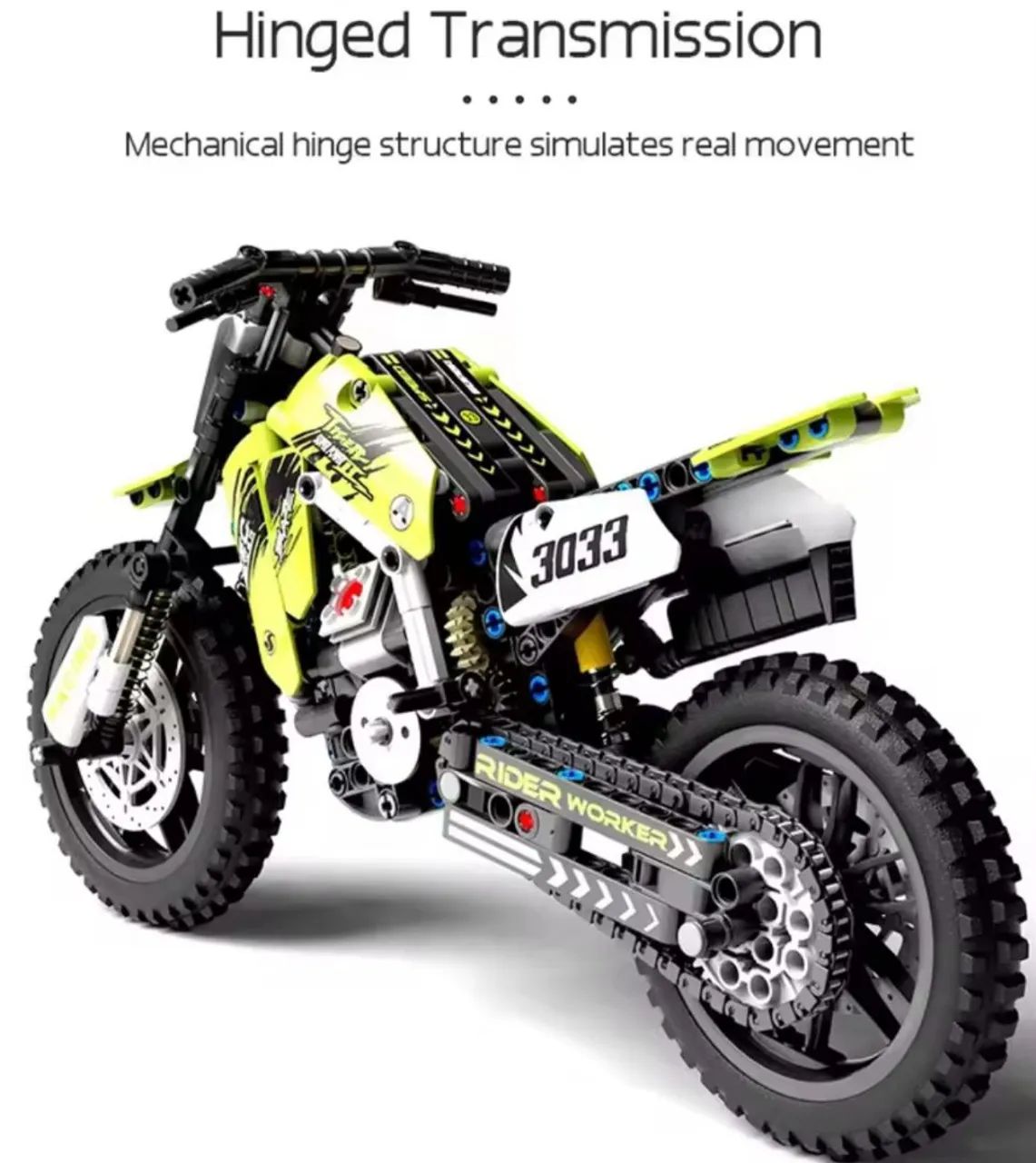 Moto Motocross estilo lego- 476 Peças - Foto 5