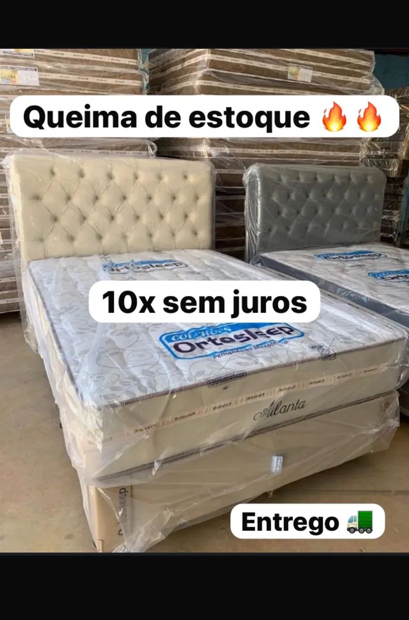 Cama box colchão e suporte