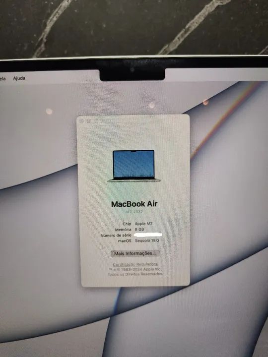 Apple MacBook Air M2 Prata 256GB de Armazenamento e 8GB de Ram - Foto 5