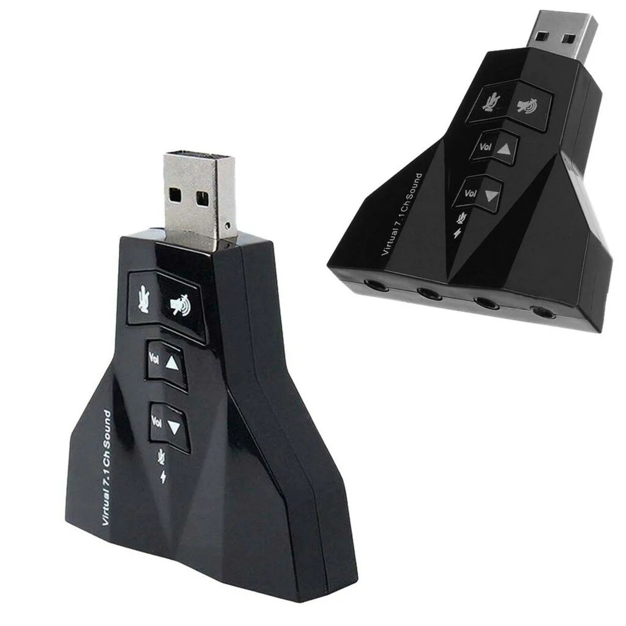 Placa de Som Virtual 7.1 Canais USB - Foto 3